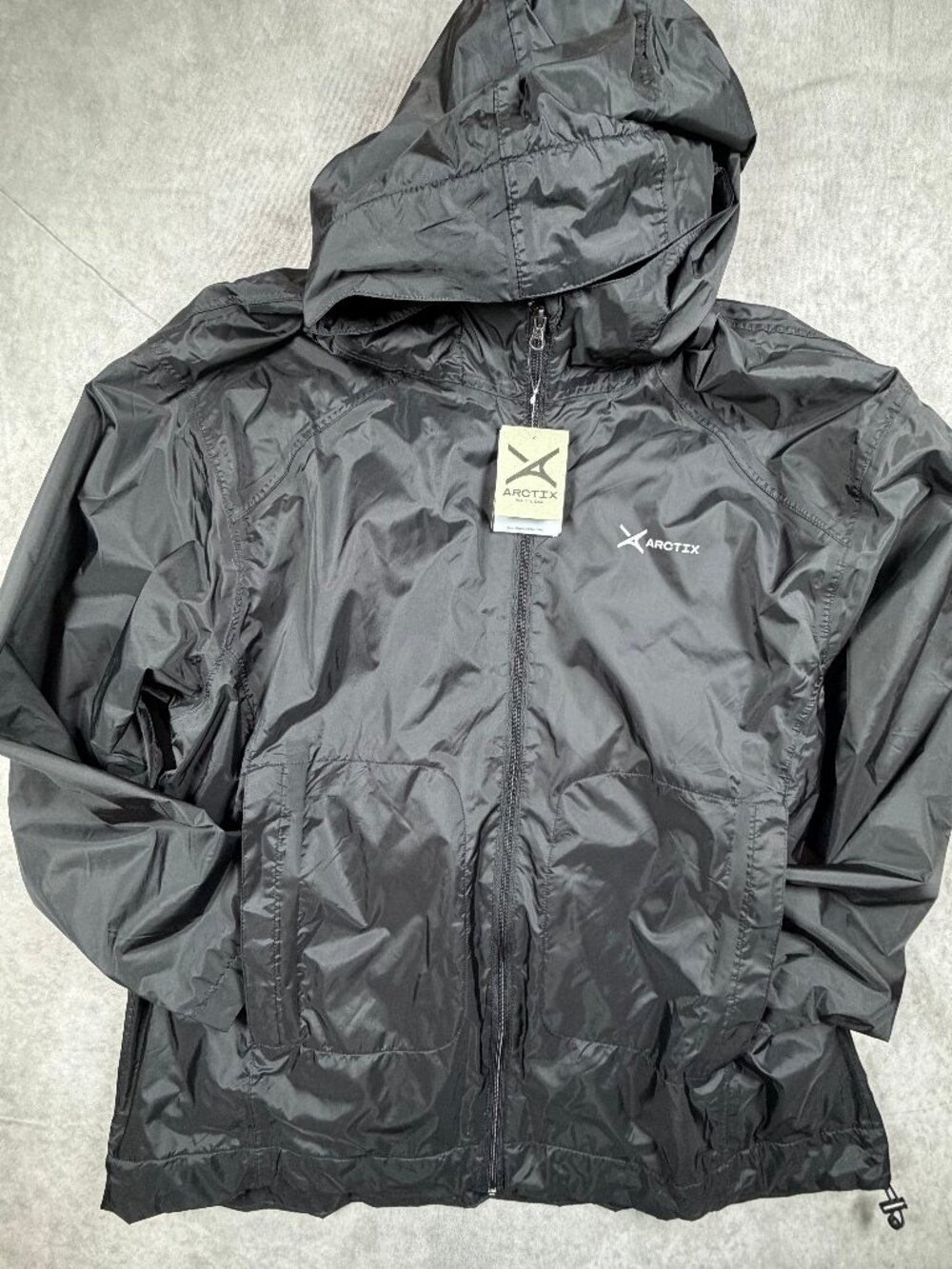 Arctix Women’s Valley Fleece Lined Rain Jacket Black Hooded 3X